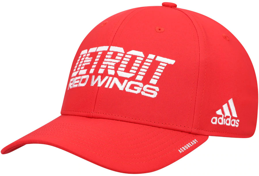 adidas Detroit Red Wings 2021 Locker Room AEROREADY Flex Hat Red