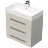 Kúpeľňová skrinka s umývadlom Naturel Cube Way 80x76,5x46 cm dub Chamonix mat CUBE46803DCSAT