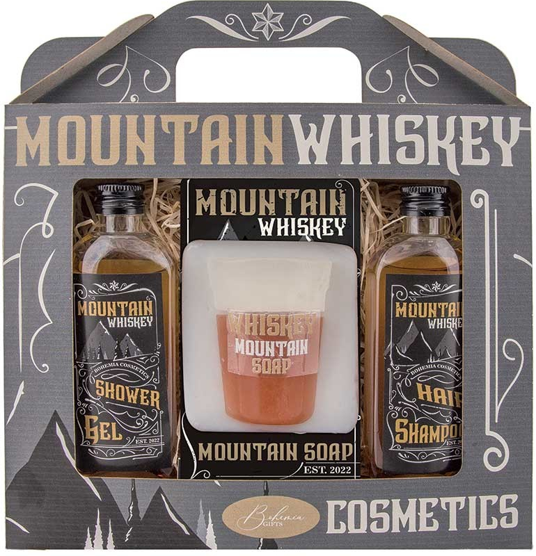 Bohemia Whiskey Mountain SPA sprchový gel 100 ml + mýdlo 70g + šampon 100 ml darčeková sada