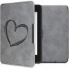 Puzdro KW Mobile - Brushed Heart - KW4974707 - pre Amazon Kindle Paperwhite 1/2/3 - šedé (KW Mobile obal na Amazon Kindle Paperwhite 1/2/3, flip, Brushed Heart, šedej + záruka 3 roky + darčeky zadarmo