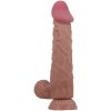 Pretty love - sliding skin series realistic dildo with sliding skin suction cup brown 24 cm