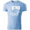 T-ričko BMW e30 line pánske tričko Farba trička: Nebeská Modrá, Farba potlače: Biela, Veľkosť: M