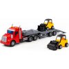 Polesie 77049 PROFI vůz s odtahovkou + Mini válec + Mini nakladač