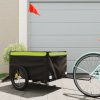 vidaXL Vozík za bicykel, čierno zelený 45 kg, železo 94095