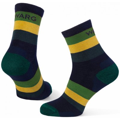 Warg ponožky Happy Merino M Stripes zelená