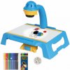 KIK KX2933 Detský projektor - kresliaci stolík so šablónami a fixkami, modrý