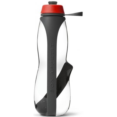 BLACK+BLUM plastová športová fľaša na vodu s binchotánom eau good duo - sivá/červená 700 ml