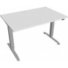 Pracovný stôl Motion, ZO, 2S, 120x70,5-120,5x80 cm, biela/sivá - 1 kus - 1 KS - základné - 60 mesiacov - 80 cm - elektrický polohovateľný - stôl - Hobis - 120 cm - Motion - 70,5 - 120,5 cm - biela/siv