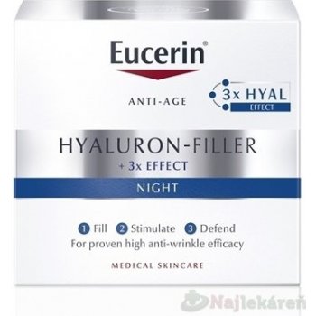 Eucerin Hyaluron Filler + 3 x Effect noční krém 50 ml