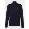Pánsky golfový sveter Lyle and Scott Rollneck L Navy Modrá
