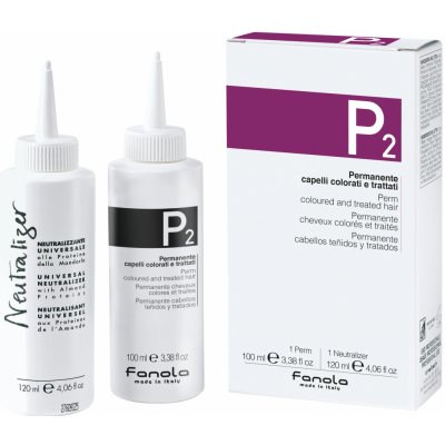 Fanola Perm P 2 Kit- trvalá ondulácia na farbené vlasy + neutralizér 120 ml 100 ml