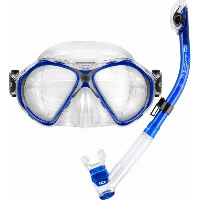 Potápačský set maska a šnorchel Aropec MANTIS a ENERGY DRY - lime