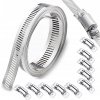 ŠNEKOVÉ UŤAHOVACIE OBJÍMKY NA HADIČKY A RÚRY, KOVOVÉ PÁSKY - SADA. 3M Nastaviteľné