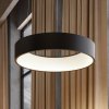 Arcchio LED závesná lampa Aleksi, Ø 45 cm, čierna, kov, CCT - 9939041