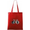 Narodeniny 40 rokov na bicykli - Taška bavlnená - 42 x 38 cm ( Červená )