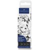 Faber-Castell 267121 Pitt Artist Pen Manga súprava 4 ks Black II.