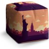Sablio Taburet Cube New York Socha slobody Art: 40x40x40 cm