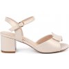 SERGIO LEONE Women's heeled sandals with an open heel light beige krémová 40 SERGIO LEONE 0000296810376