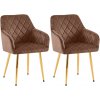 Sada 2 jedálenských stoličiek Monett velvet G, hnedá
