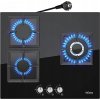 IsEasy Sklenená plynová varná doska, 3 horáky, 3300W/2700W/1750W, zemný plyn/propán