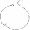 Olivie Strieborná retiazka na nohu KRÍŽOK 23-28cm 7113 Ag 925; ≤1,8 g.