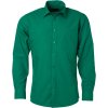James & Nicholson JN 678 popelínová košile dlouhý rukáv COT020678035 zelená irská