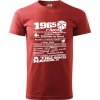 1965 v kocke - Klasické pánske tričko vyššej gramáže - 3XL ( Bordová )