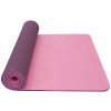 YATE Yoga mat dvojvrstvová materiál TPE ružovo fialová 0,6 cm