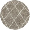 Ayyildiz , Kusový koberec Alvor Shaggy 3401 beige kruh, 120x120 (priemer) kruh, béžová, obývacia izba