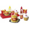 Ecoiffier 100% Chef 2623 set s hamburgermi červený