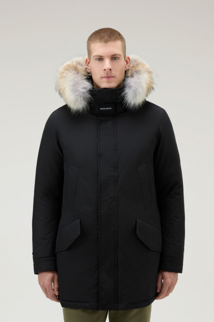 Woolrich bunda POLAR HIGH COLLAR FUR PARKA čierna