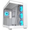 COUGAR PC skříň FV150 RGB White Mid tower Dual-Chamber ATX glass, 4x 120mm ARGB fans (CGR-5KA1W-RGB)