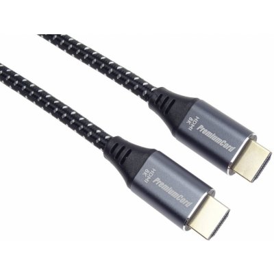 PremiumCord ULTRA HDMI 2.1 High Speed + Ethernet kábel 8K @ 60Hz, pozlátené 1,5 m