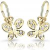 Cutie Jewellery Zlaté detské náušnice C2748-10-X-1 biela