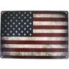 Tabula retro USA vlajka 30x20 cm (dekoračná tabuľka - americká zástava)