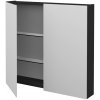 Dreja Dvojdverová zrkadlová skrinka PREMIUM GA2E 80 - N03 Graphite
