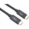 PremiumCord USB4 Gen 3x2 40Gbps 8K@60Hz kábel Thunderbolt 3 dĺžka 0.5m (ku4cx05bk)