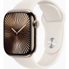 Apple Watch Series 10 GPS + Cellular 42mm Zlatý titan s hvězdně bílým sportovním řemínkem - M/L