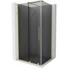 Mexen Velar, sprchový kút s posuvnými dverami 130 x 90 cm, 8mm šedé sklo, zlatá matná, 871-130-090-41-55