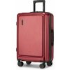 Stredný pevný kufor na kolieskach KONO ABS+PC - 61,2 L - burgundy