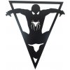 Veselá Stena Drevená nástenná dekorácia Spiderman trojuholník čierny