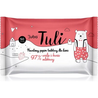Luba Tuli Lactic acid vlhčený toaletný papier s kyselinou mliečnou pre deti Strawberry 50 ks