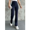 80272 Dewbery High Waist Slim Fit Wide Leg Pants-NAVY čierna L dewberry 2465430632784