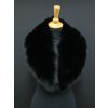 Špongr Šálový golier z polárnej líšky L261 čierny