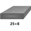 BranyPosuvne.sk Plochá plná oceľová tyč 25x8 mm (pásovina), bez povrchovej úpravy 6 m (J-P25x8-6)