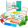 PUZZLE FAREBNÉ TYČINKY KRUHY HRA MONTESSORI KREATÍVNA SADA AKO DARČEK