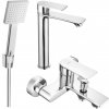 MEXEN/S - Royo R45 Set umývadlové a vaňové batérie s príslušenstvom, chróm 72213R45-00