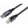PremiumCord Ethernetový kábel USB-A 3.2 -> LAN RJ45 101001000 Mb 2m kunet2