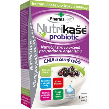 Nutrikaše probiotic chia a černý rybíz 3 x 60 g