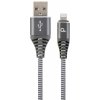 Gembird CC-USB2B-AMLM-2M-WB2 Lightning, šedý, bílý